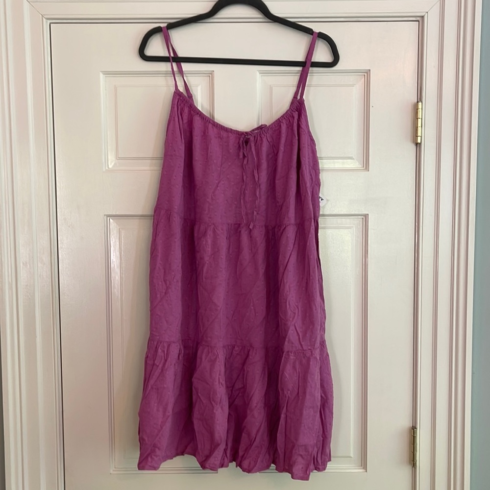 Old Navy Magenta Tiered Mini Dress